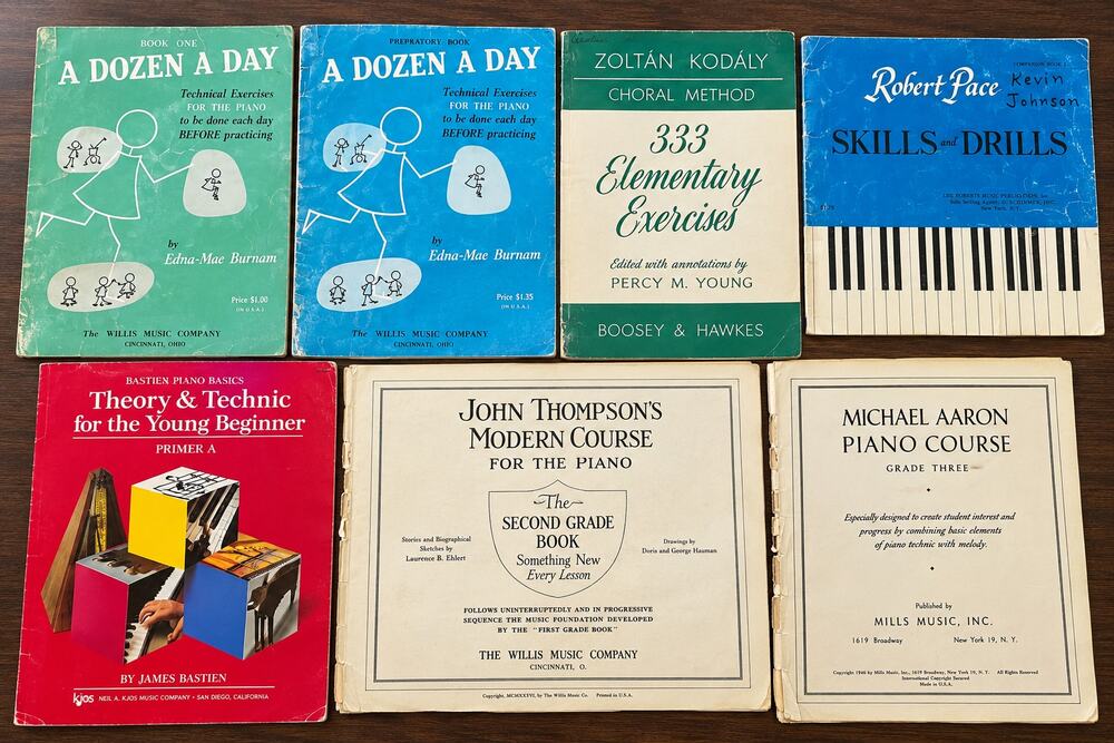 Vintage Piano Lesson Sheet Music Lot 7 Books John Thompson Aaron Pace Burnam